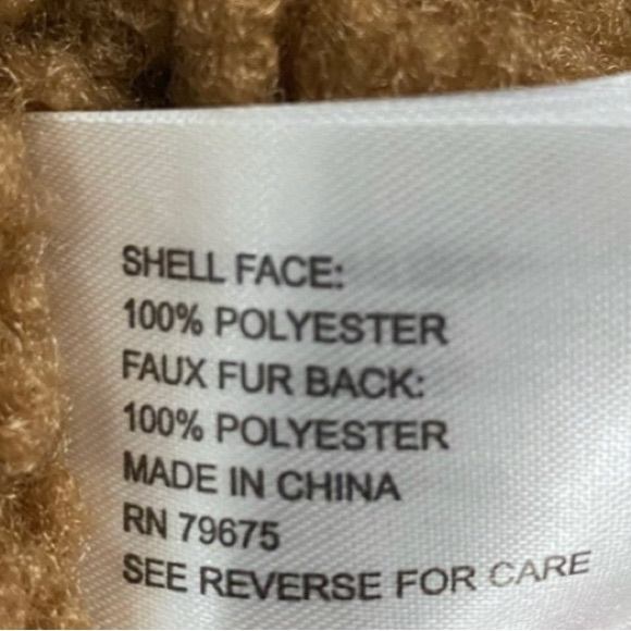 NWT Michael Kors faux suede faux fur hooded coat cappuccino XL - Picture 9 of 9